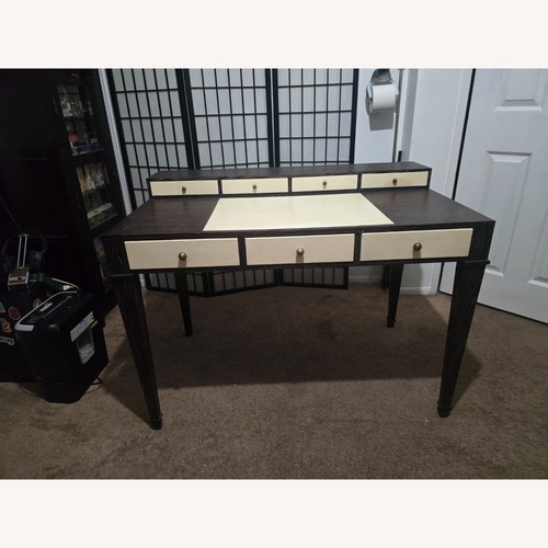 Used Vintage/Antique Dark Brown Wood Desk for sale on AptDeco