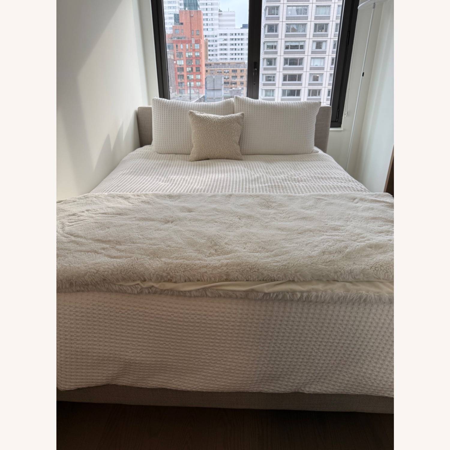 Article Tessu Light Gray Fabric Queen Bed - image-1