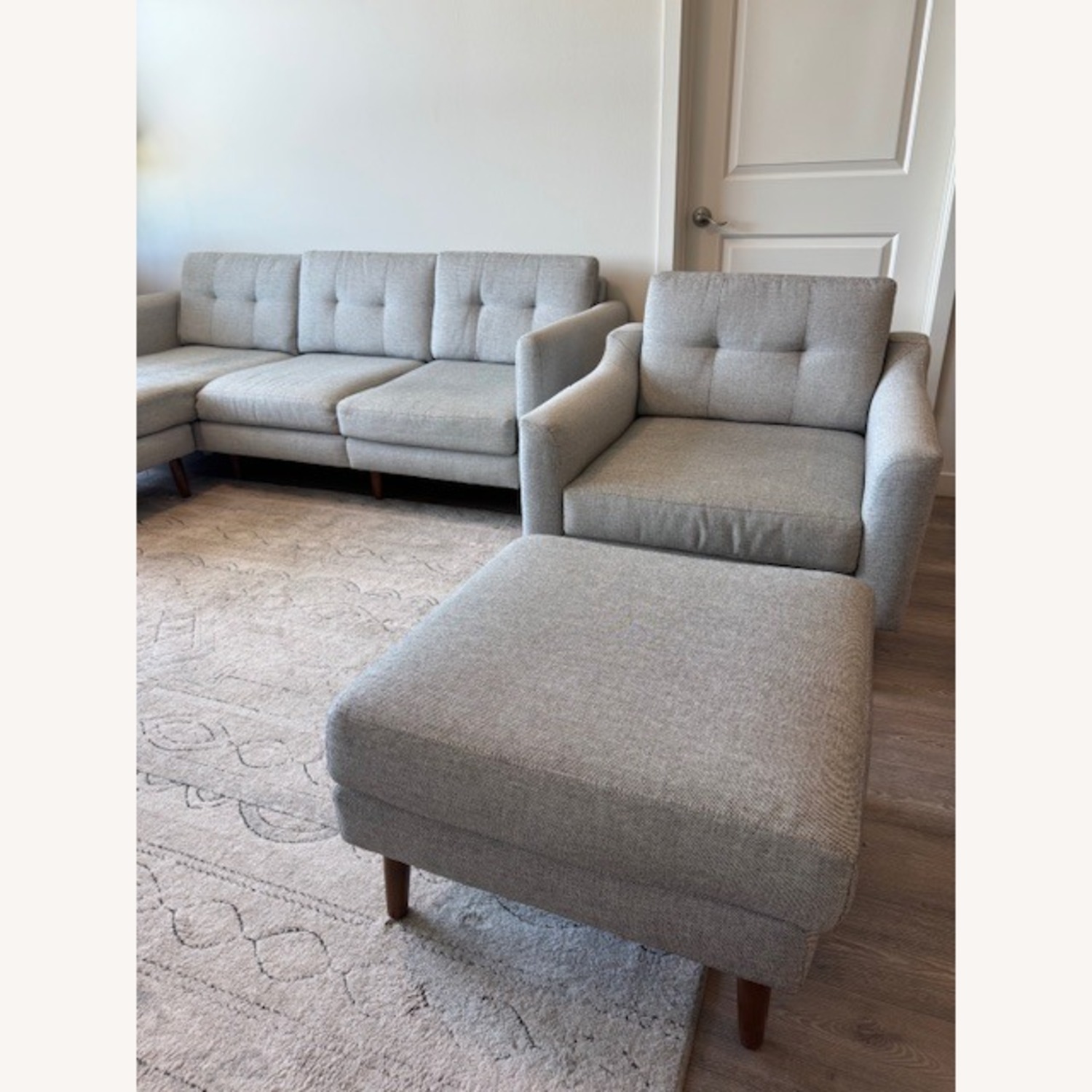 Burrow Nomad Armchair with Ottoman - image-1