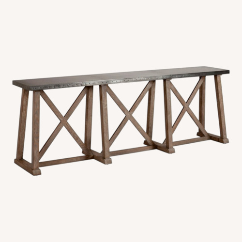 Used Ethan Allen Metal & Wood Console Table for sale on AptDeco