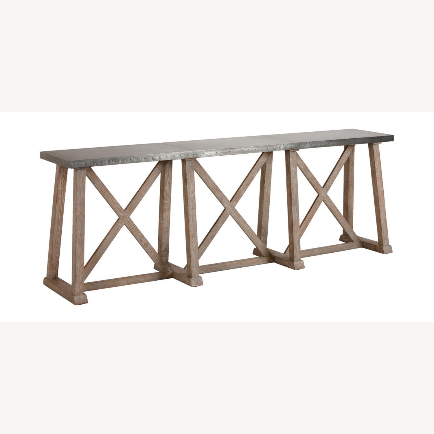 Ethan Allen Metal & Wood Console Table - image-1