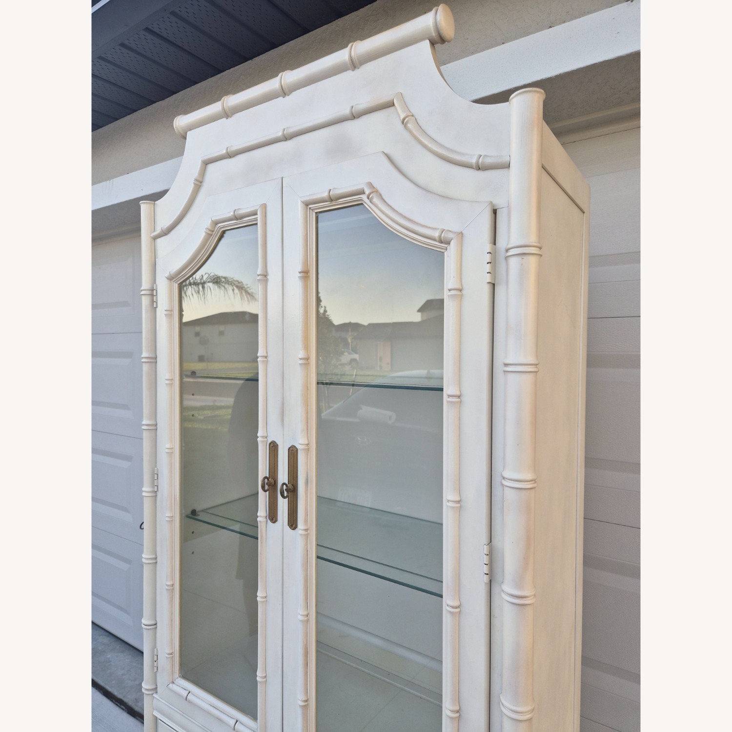 Thomasville Allegro Faux Bamboo China Cabinet - image-1