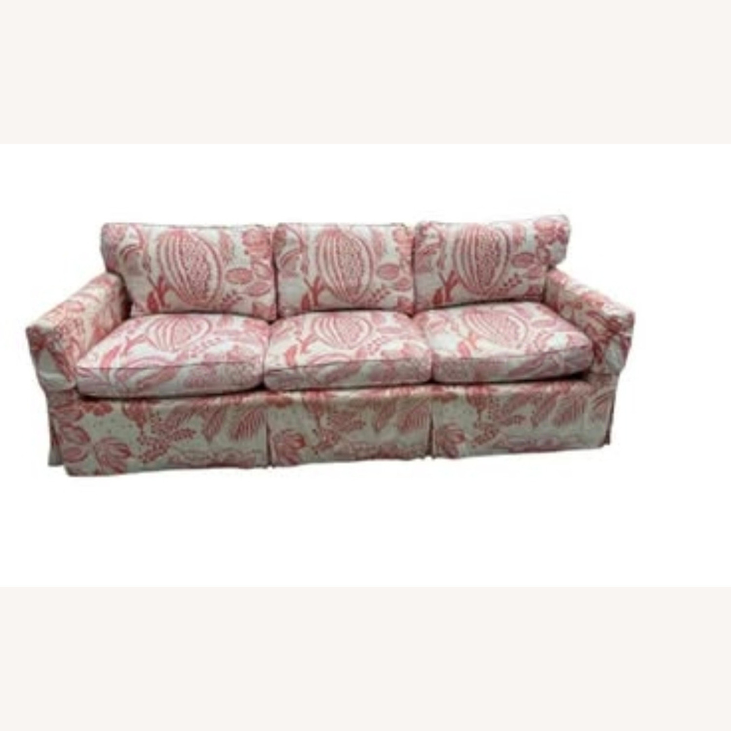 Edward Ferrell Cream Coral Pali Print Sofa - image-2