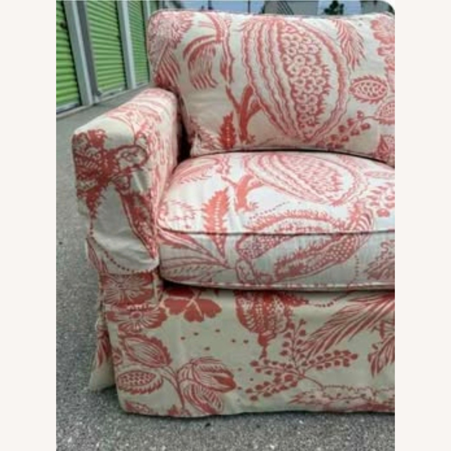 Edward Ferrell Cream Coral Pali Print Sofa - image-5