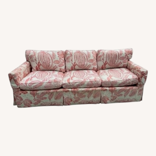 Used Edward Ferrell Cream Coral Pali Print Sofa for sale on AptDeco