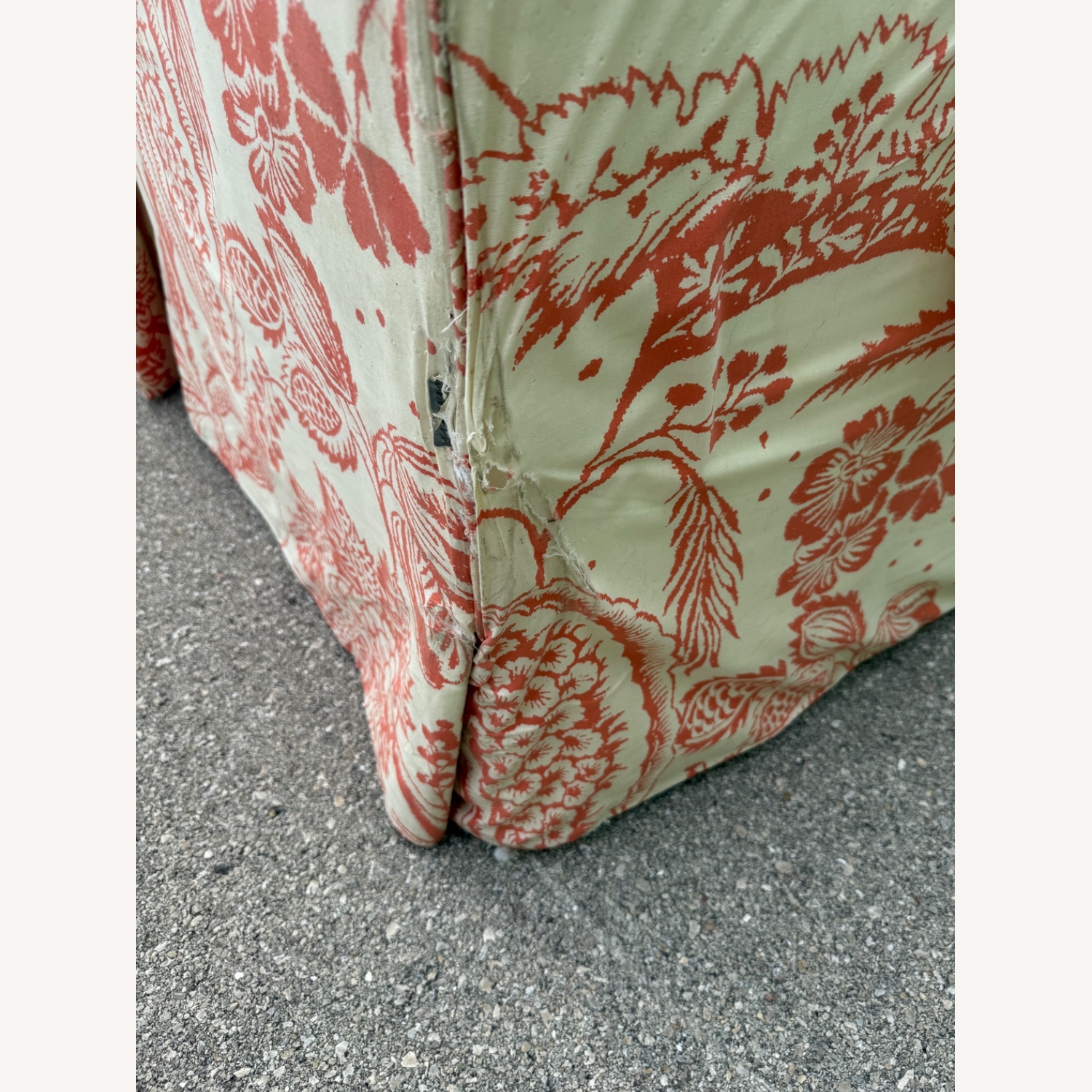 Edward Ferrell Cream Coral Pali Print Sofa - image-6