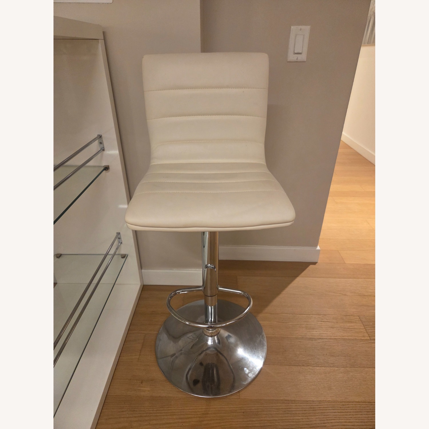 White Fabric Stools - image-2