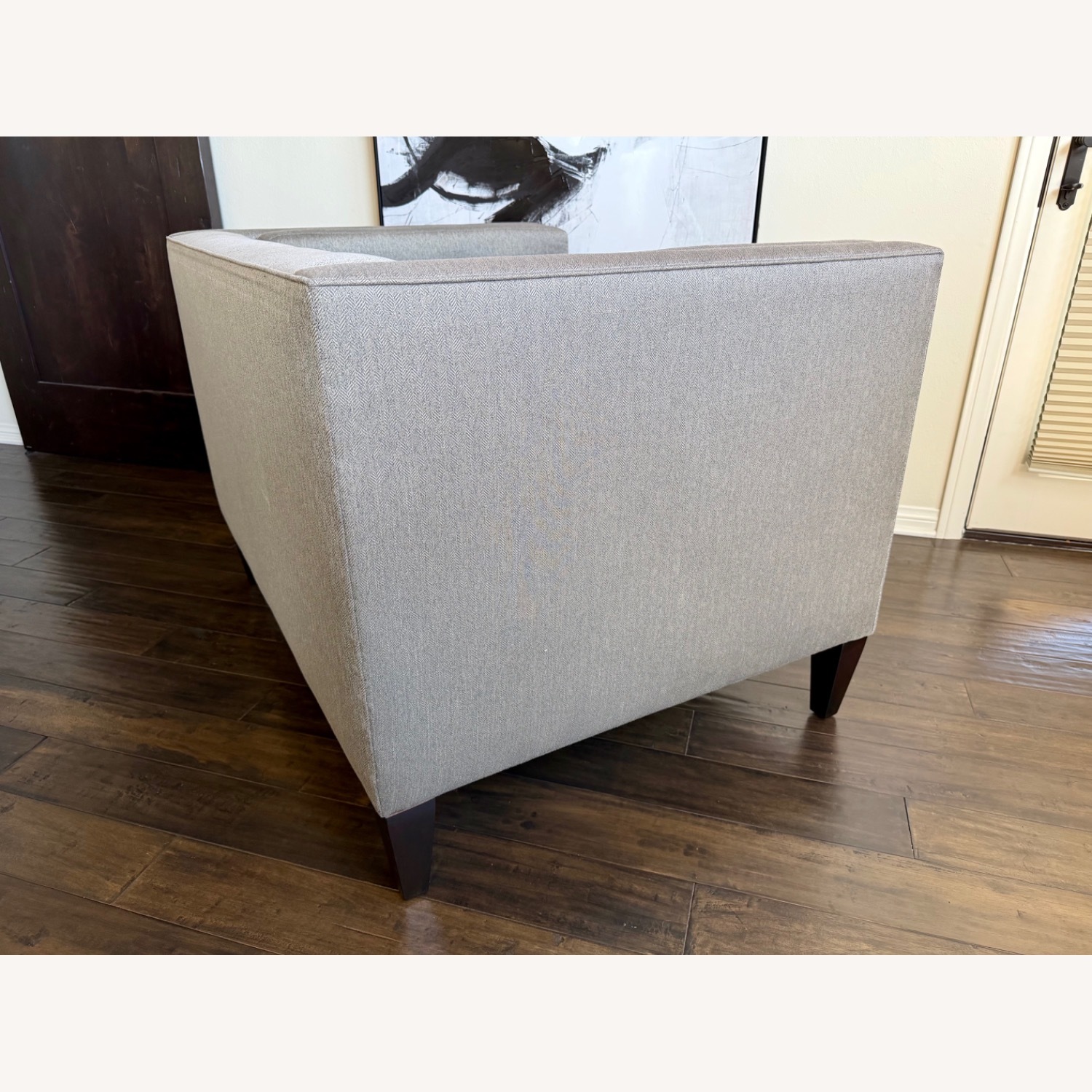 Crate & Barrel Aidan Light Gray Chair-And-A-Half - image-5