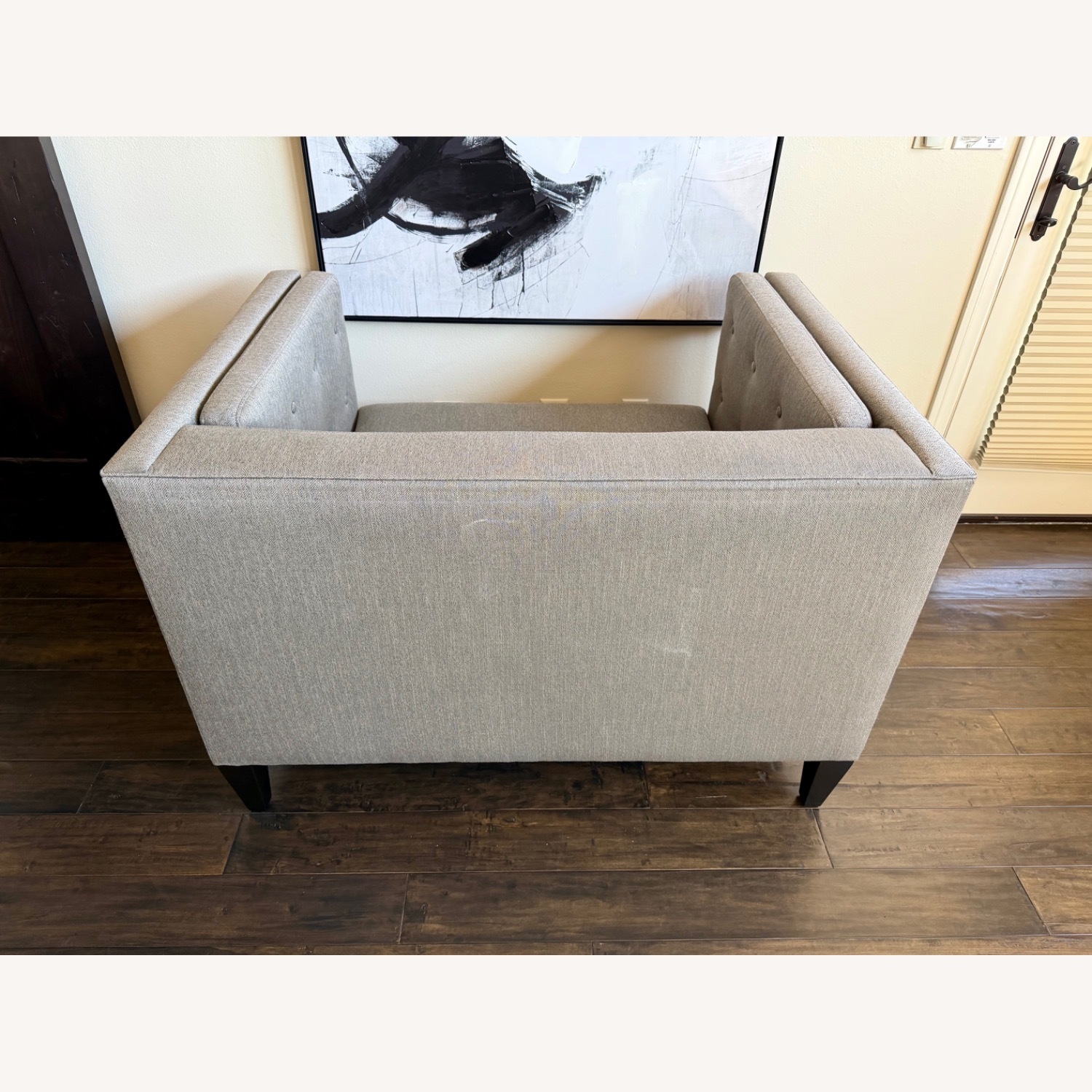 Crate & Barrel Aidan Light Gray Chair-And-A-Half - image-4