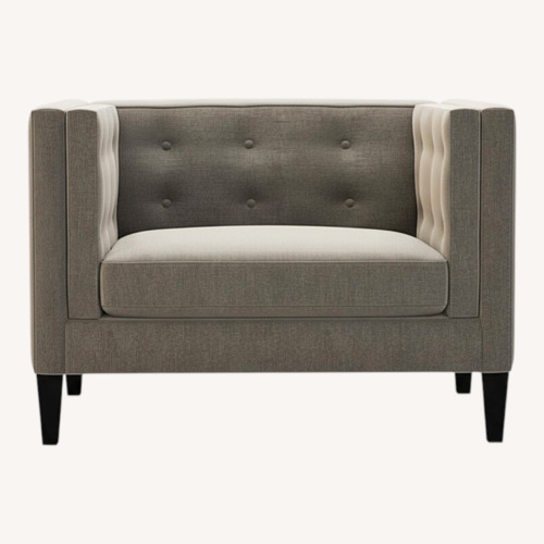 Used Crate & Barrel Aidan Light Gray Chair-And-A-Half for sale on AptDeco