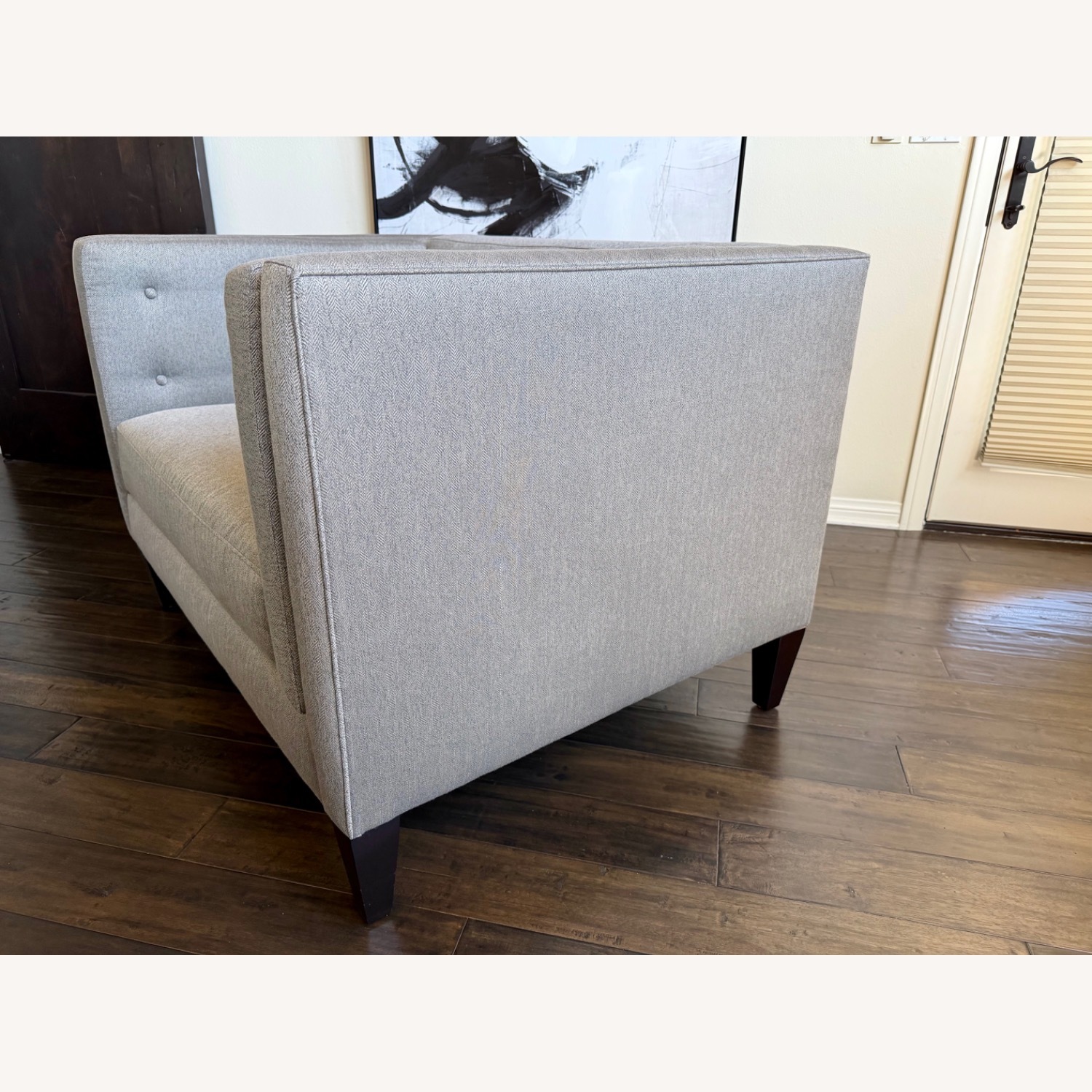 Crate & Barrel Aidan Light Gray Chair-And-A-Half - image-3