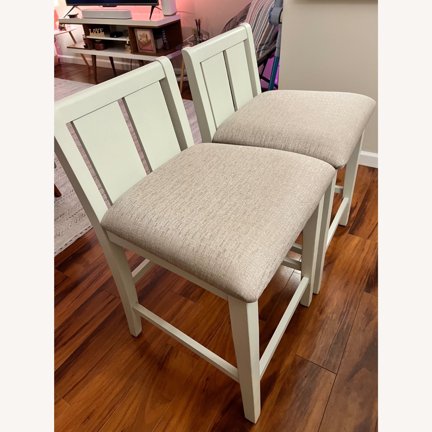 Wayfair 3 Piece White Wood Dining Table + Chairs - image-5