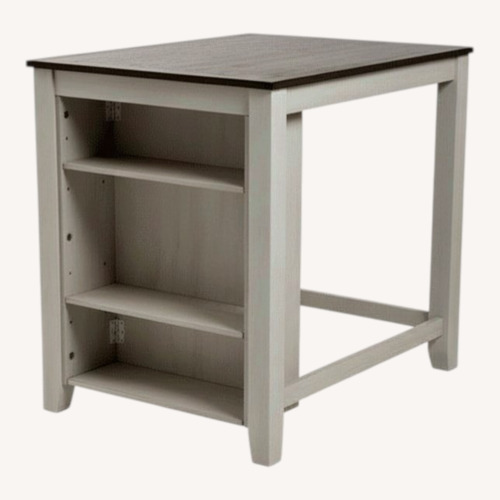 Used Wayfair 3 Piece White Wood Dining Table + Chairs for sale on AptDeco