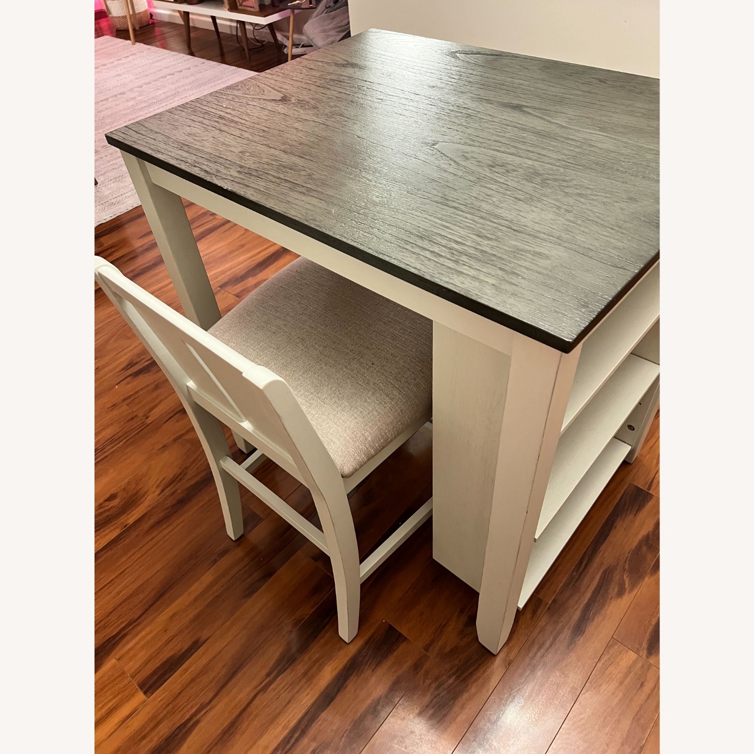 Wayfair 3 Piece White Wood Dining Table + Chairs - image-1