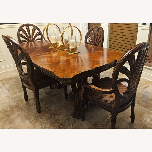 Used Ashley Dark Brown Wood Dining Set for sale on AptDeco