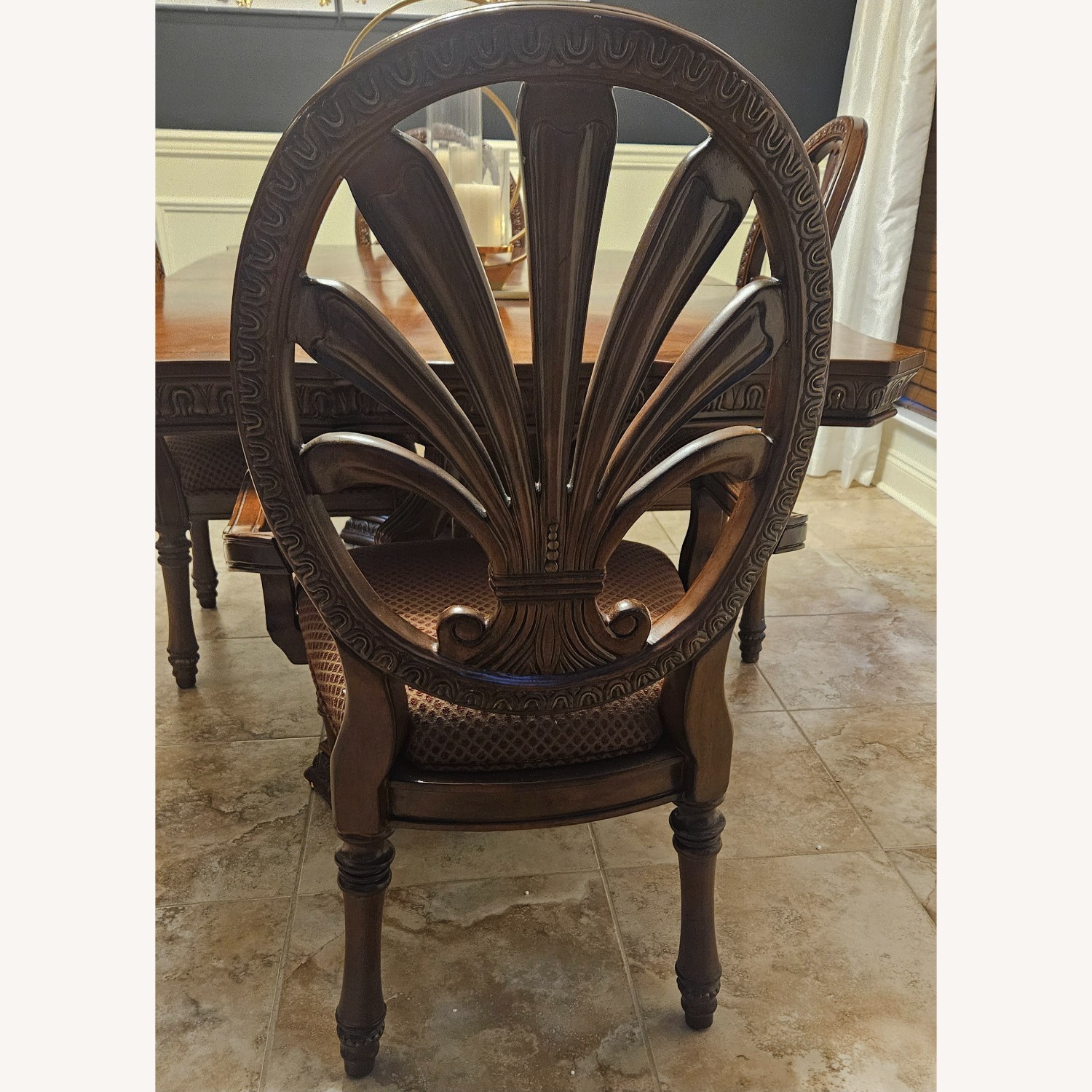 Ashley Dark Brown Wood Dining Set - image-7