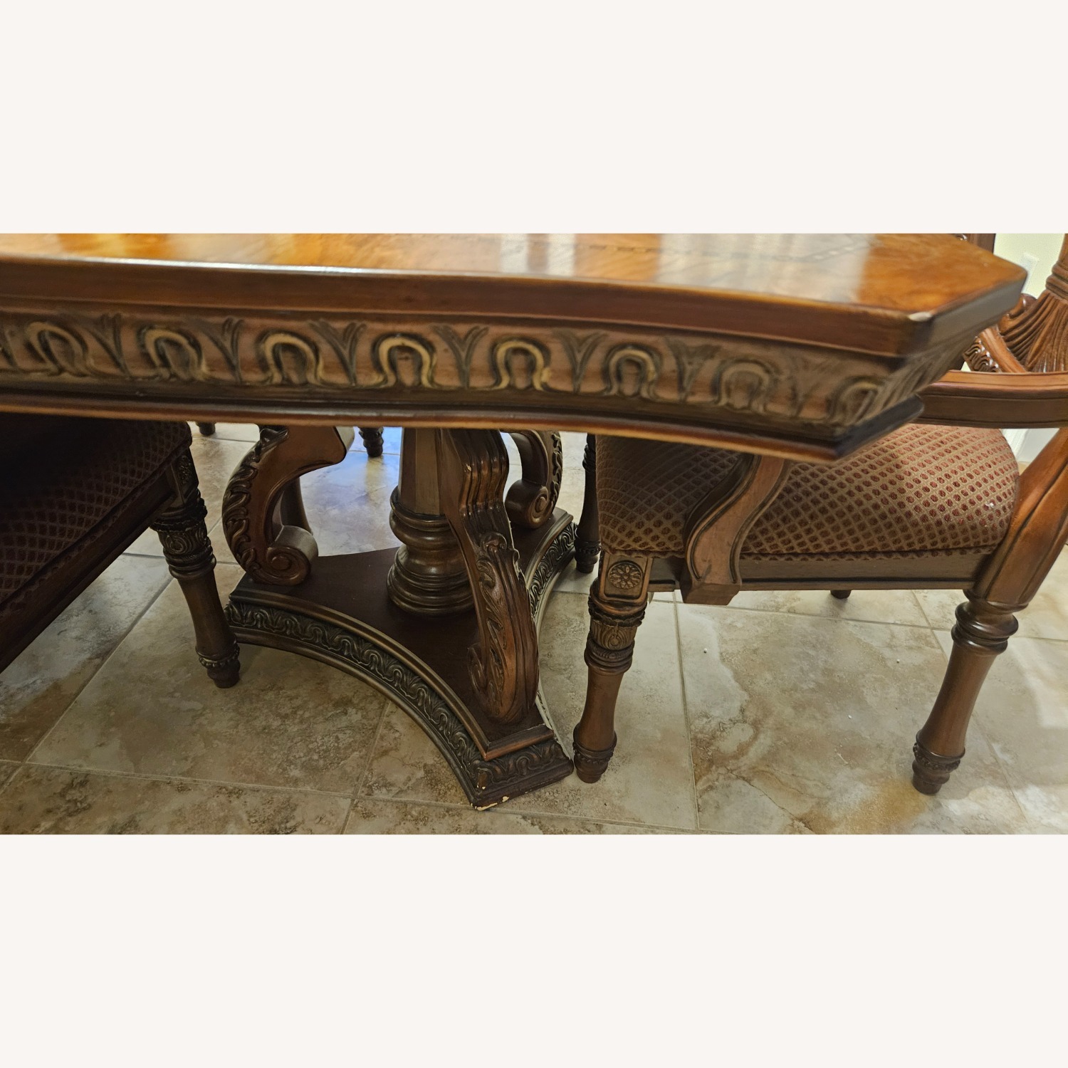 Ashley Dark Brown Wood Dining Set - image-2