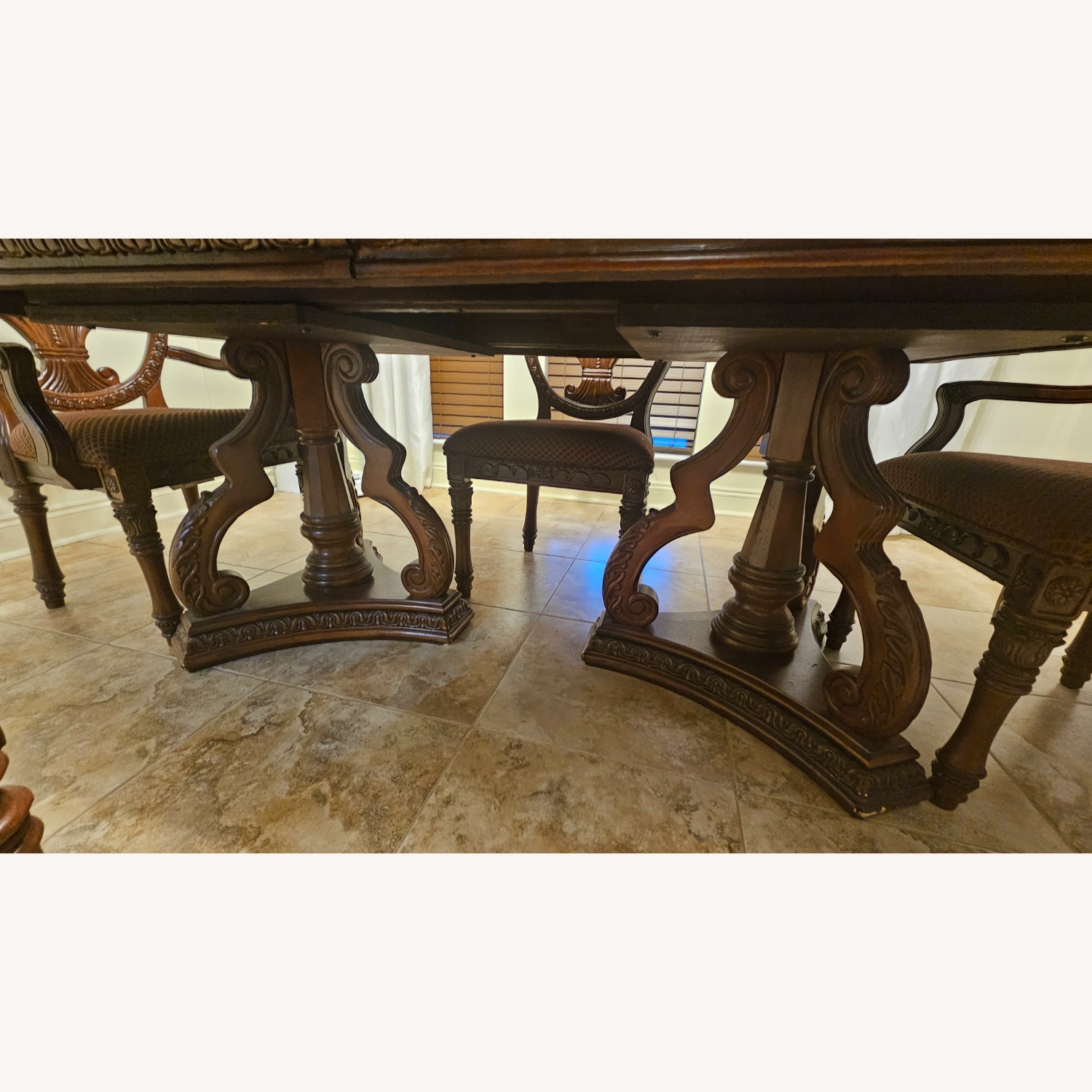 Ashley Dark Brown Wood Dining Set - image-5