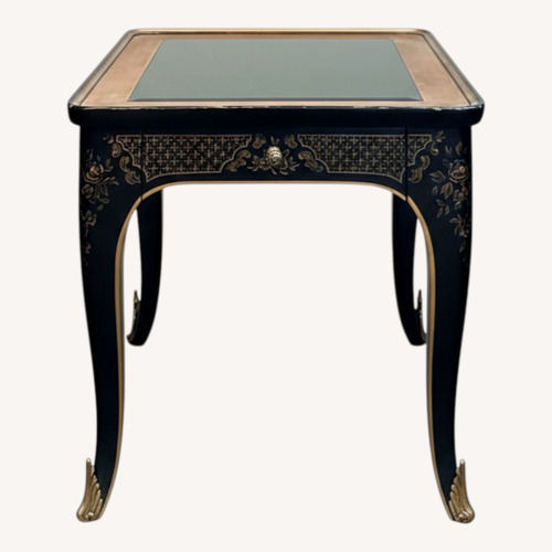 Used Drexel Black Glass Side Table for sale on AptDeco