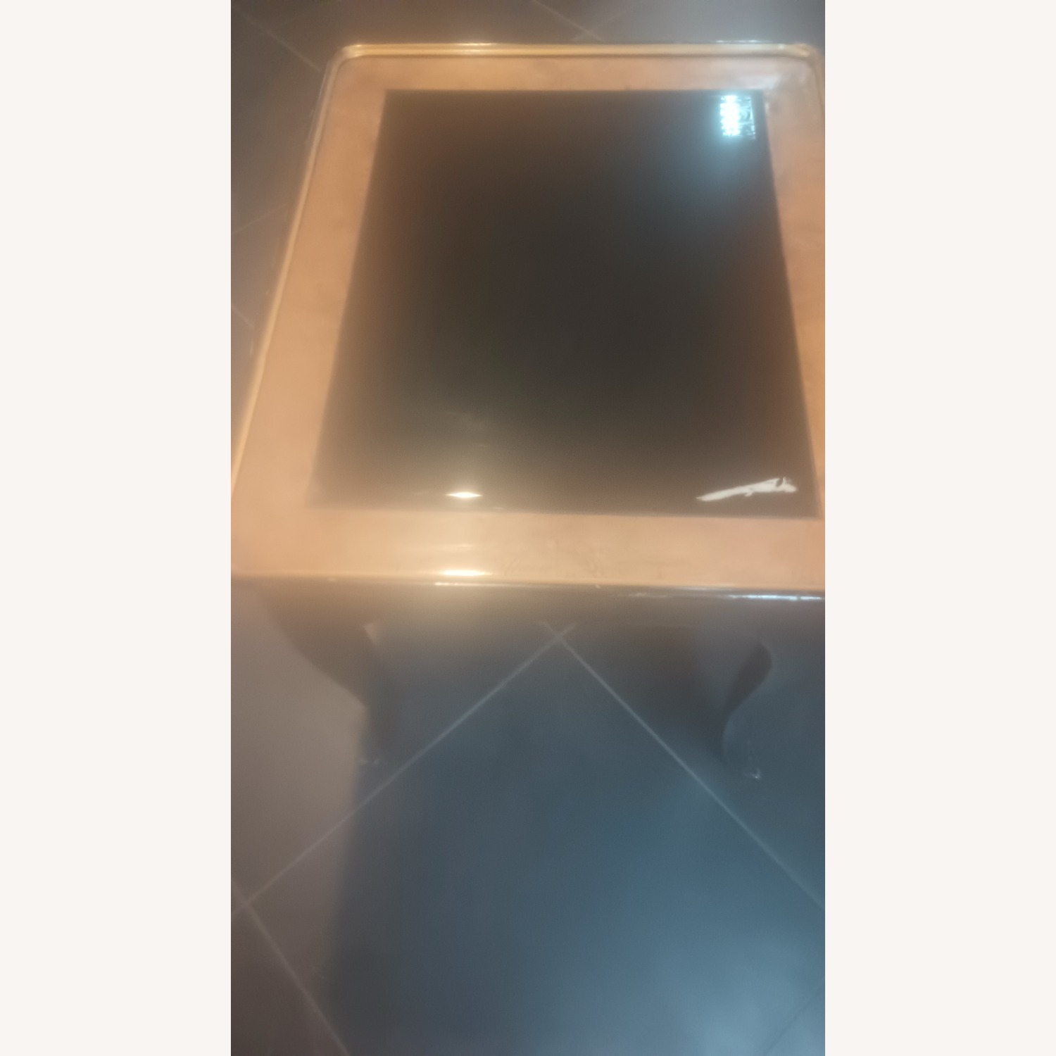 Drexel Black Glass Side Table - image-9