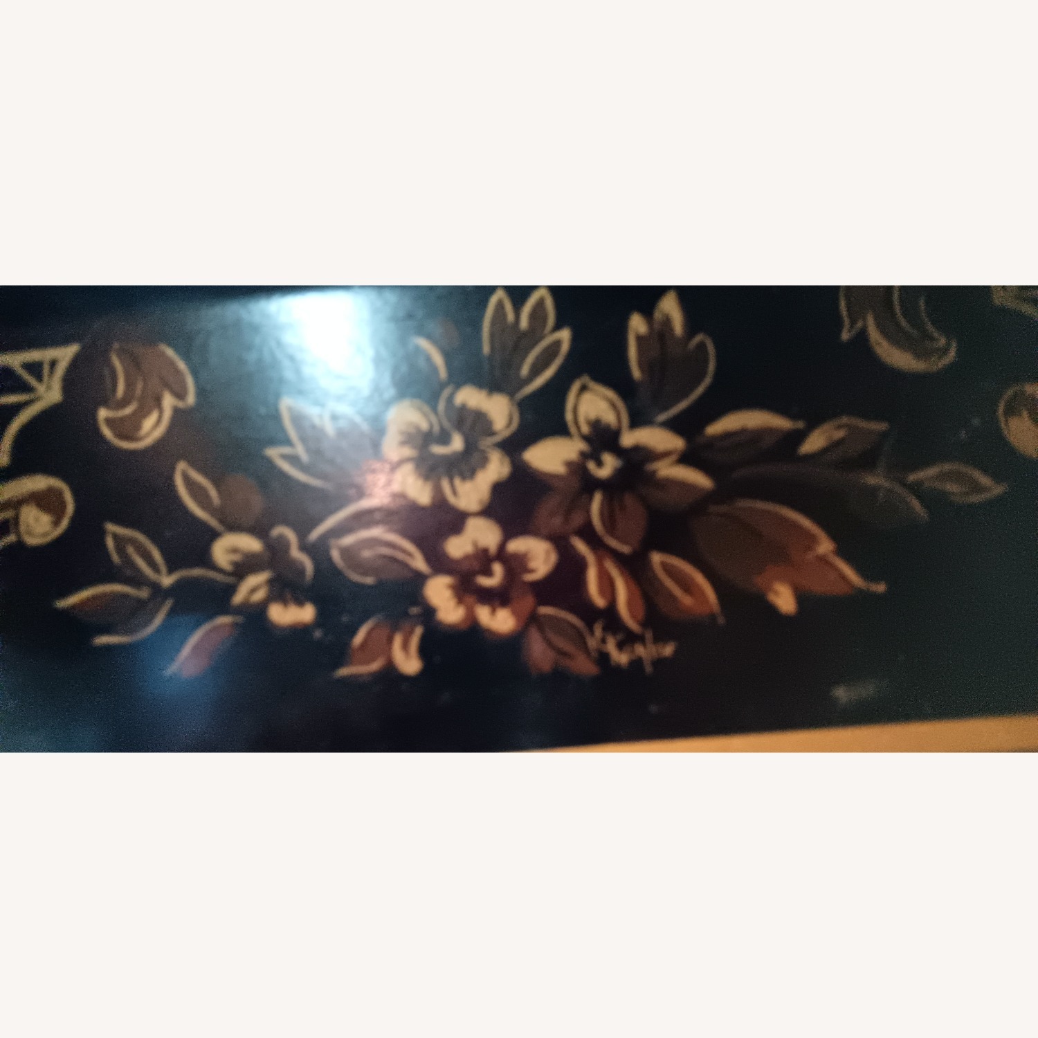 Drexel Black Glass Side Table - image-3