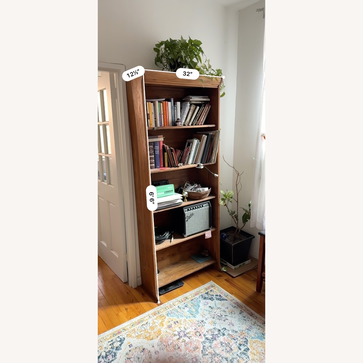 India Teak Wood Bookcase - image-4