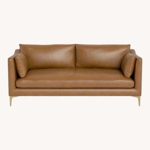 Used Interior Define Natural Leather 2 Seater Sofa for sale on AptDeco