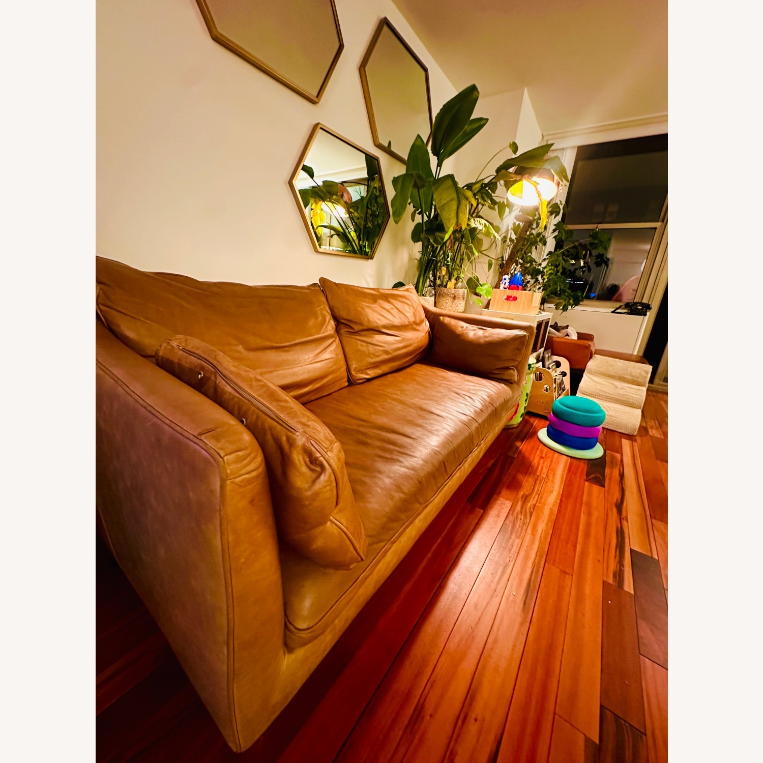 Interior Define Natural Leather 2 Seater Sofa - image-3