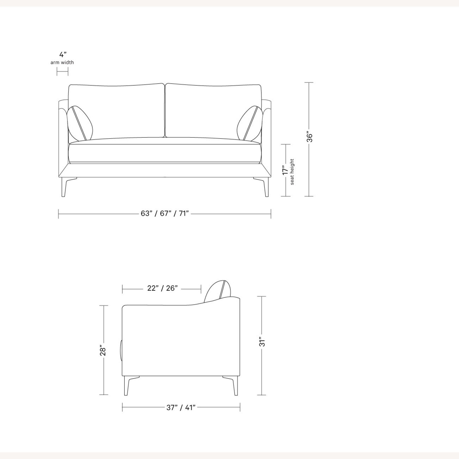 Interior Define Natural Leather 2 Seater Sofa - image-4