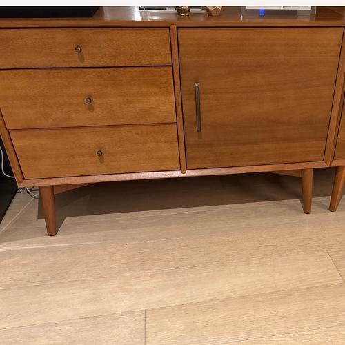 Used West Elm Light Brown Wood Media Storage for sale on AptDeco