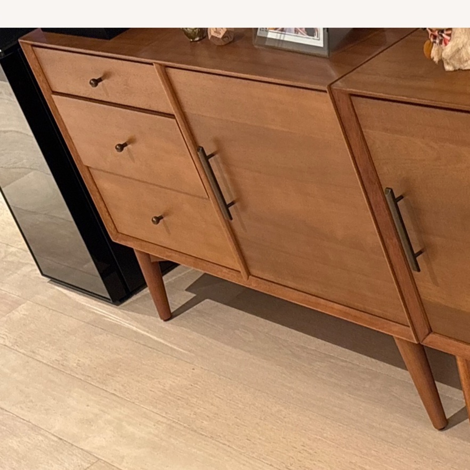 West Elm Light Brown Wood Media Storage - image-3