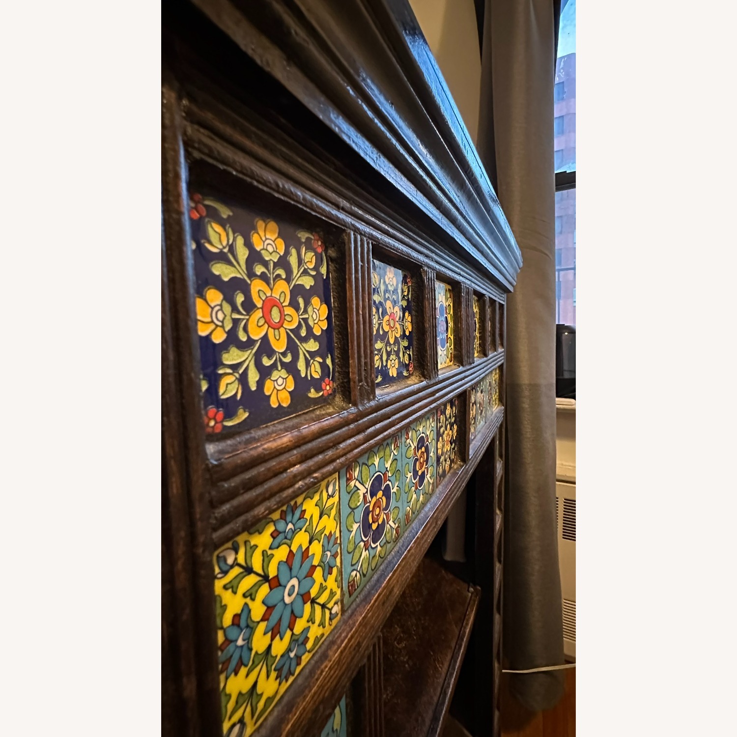 Vintage/Antique Dark Brown Wood Armoire - image-4