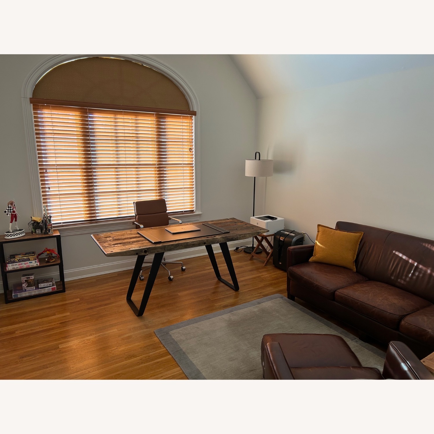 Crate & Barrel Briarwood Leather Sofa - image-2