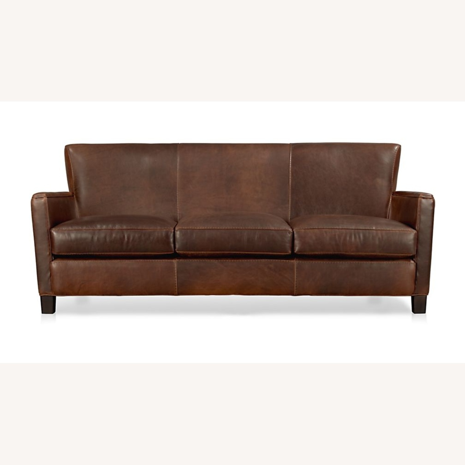 Crate & Barrel Briarwood Leather Sofa - image-7