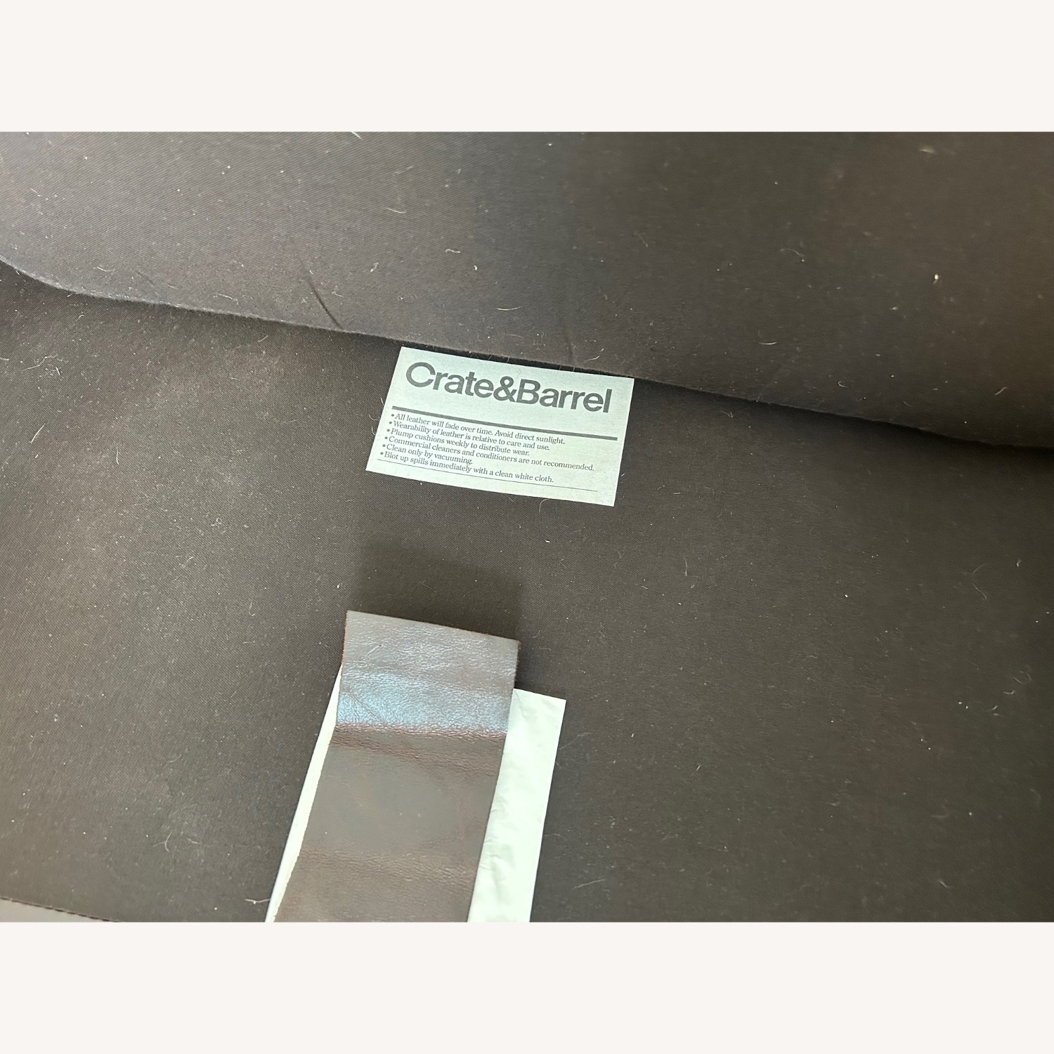 Crate & Barrel Briarwood Leather Sofa - image-5