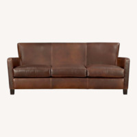 Crate & Barrel Briarwood Leather Sofa