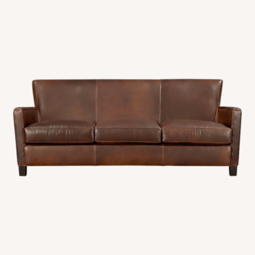 Used Crate & Barrel Briarwood Leather Sofa for sale on AptDeco