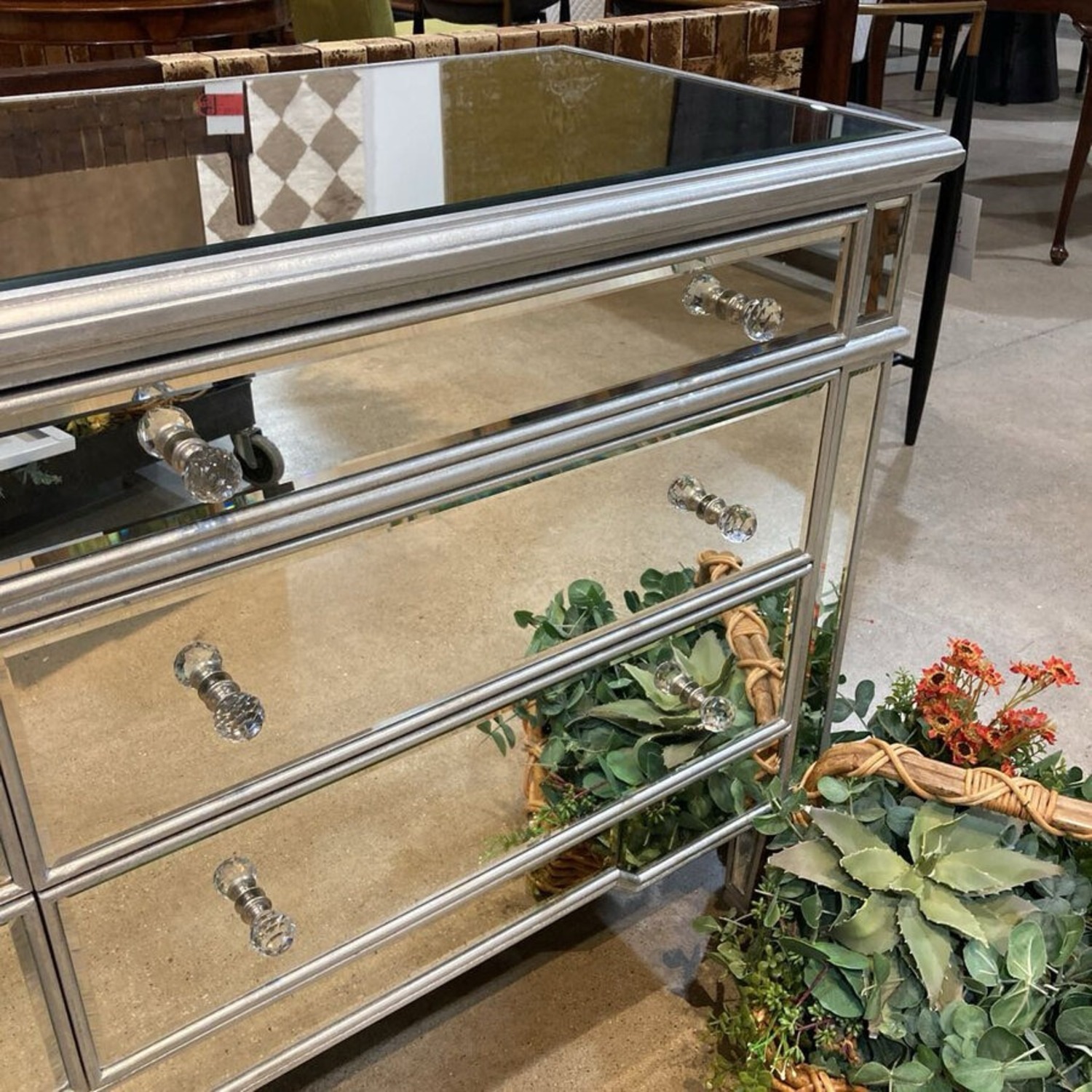 Willa Arlo Interiors Ake Mirrored 6-Drawer Dresser - image-6