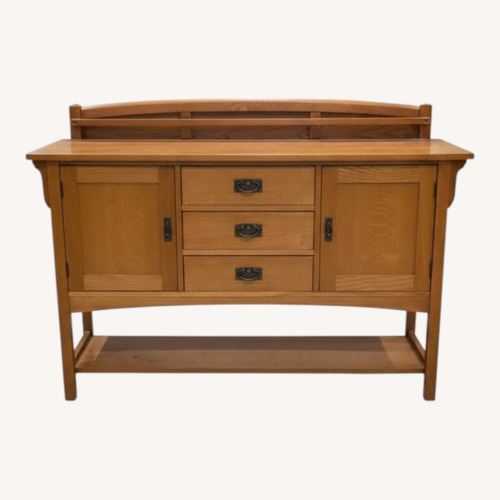 Used Bassett Arts & Crafts Style Oak Buffet for sale on AptDeco