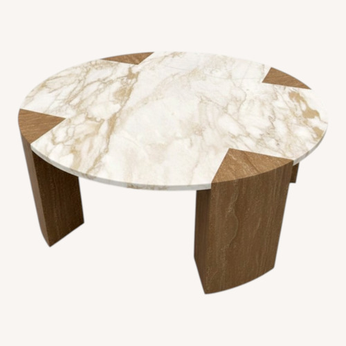 Used Lulu & Georgia Mahoe Round Stone by Carly Cushnie Coffee Table for sale on AptDeco