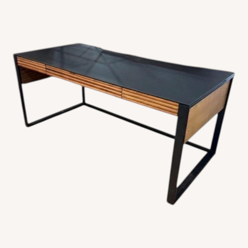 Used BDI Corridor Office Desk Natural Walnut for sale on AptDeco