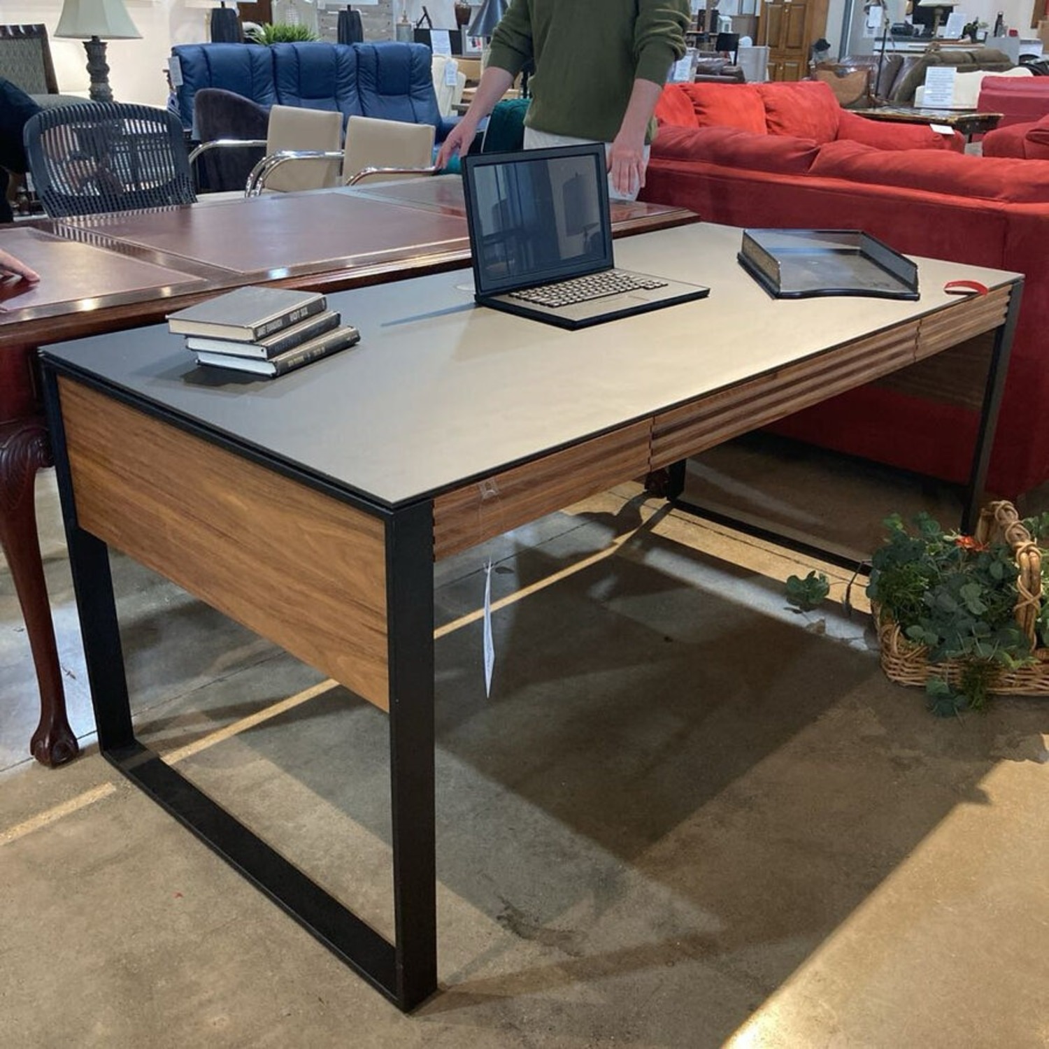 BDI Corridor Office Desk Natural Walnut - image-2