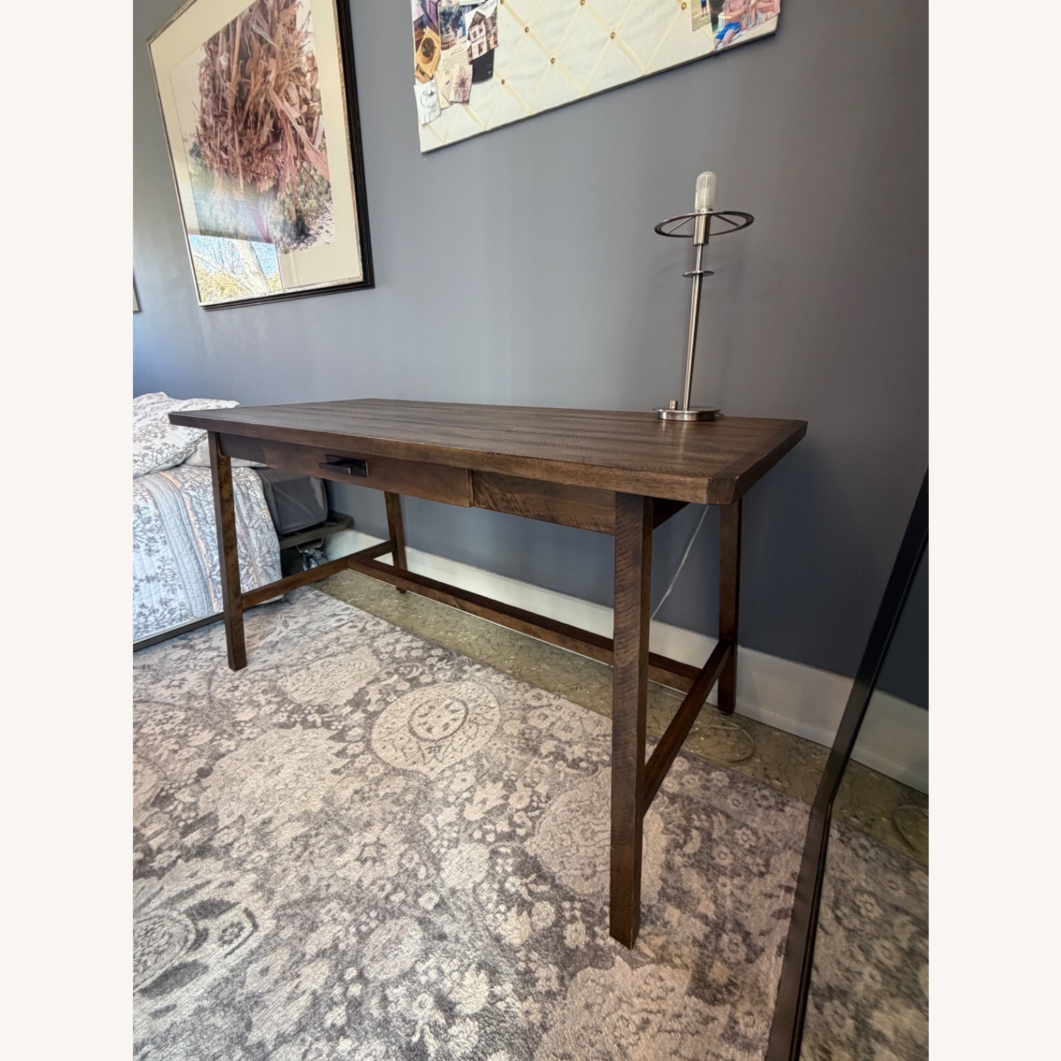 West Elm Dark Brown Wood Desk - image-3