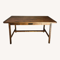 West Elm Dark Brown Wood Desk