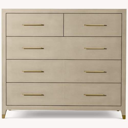 Used Restoration Hardware Graydon Shagreen Dresser Bone for sale on AptDeco