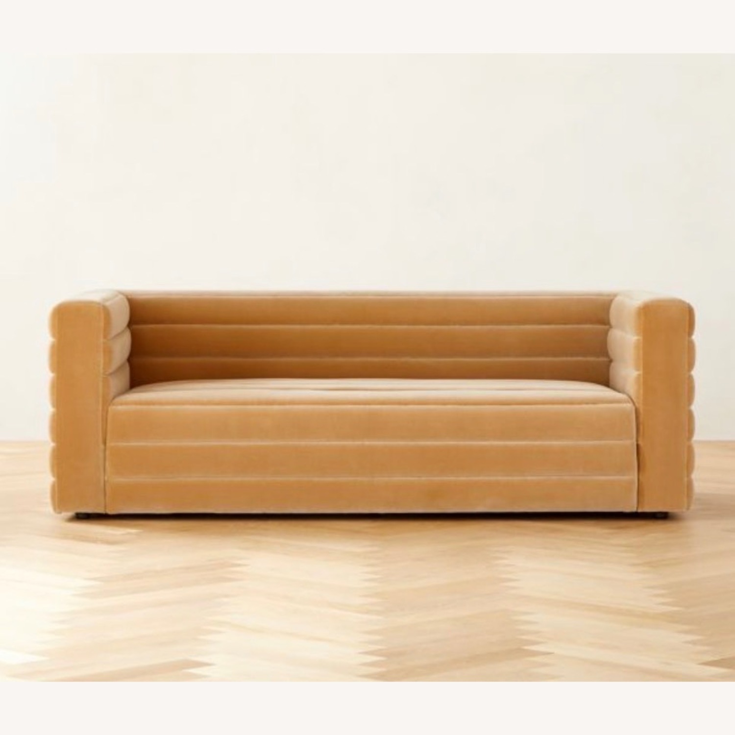 CB2 Strato Gold Velvet 3+ Seater Sofa - image-1