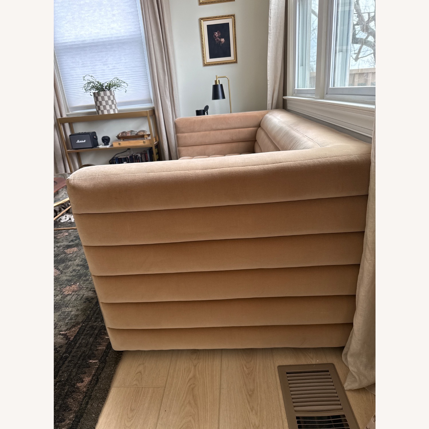 CB2 Strato Gold Velvet 3+ Seater Sofa - image-3