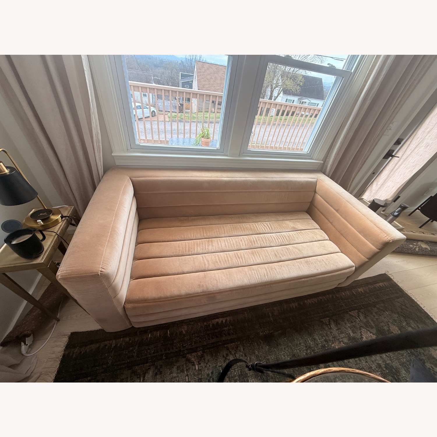 CB2 Strato Gold Velvet 3+ Seater Sofa - image-7