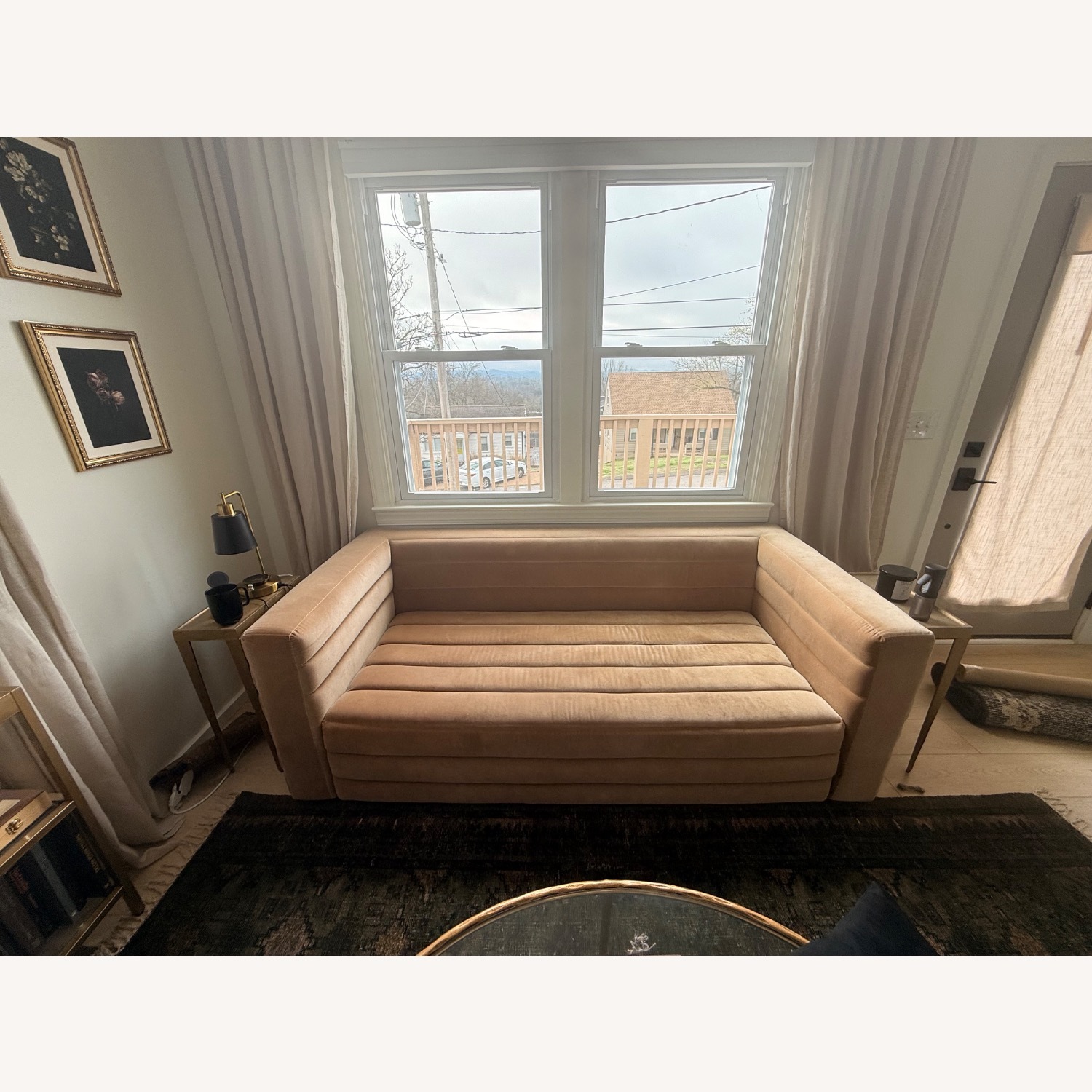 CB2 Strato Gold Velvet 3+ Seater Sofa - image-6