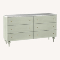 Anthropologie Fern 6 Drawer Dresser Marble 